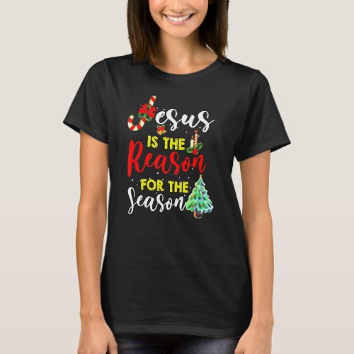 Christian Jesus The Reason Christmas Stocking Stuf T_Shirt