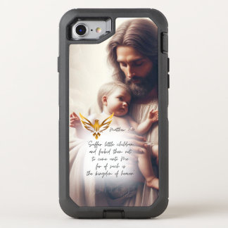 Christian Jesus with Baby Gold Dove New Testament OtterBox Defender iPhone SE/8/7 Case