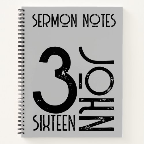 Christian John 316 Minimal Typography Sermon  Notebook