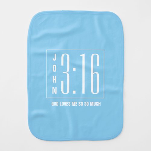 Christian John 316 Modern Baby Blue Baby Burp Cloth