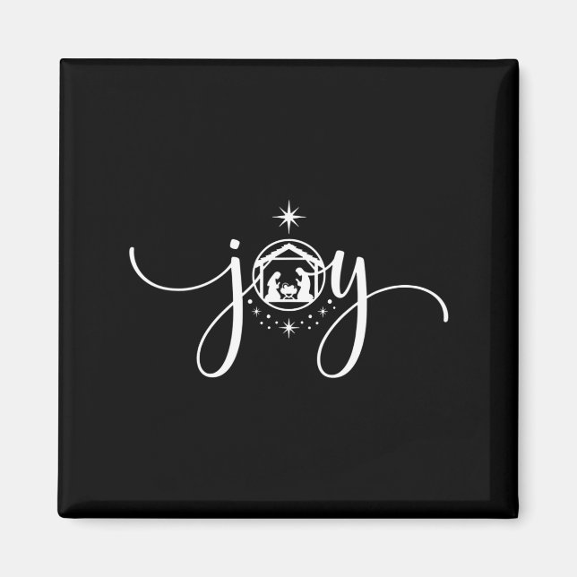 Christian Joy Nativity Christmas - joy' With Baby  Magnet (Front)