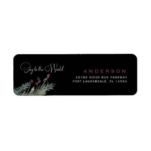Christian Joy to the World Christmas Label