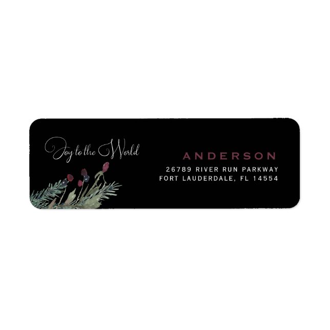 Christian Joy to the World Christmas Label (Front)