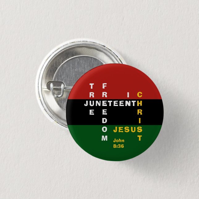 Christian JUNETEENTH Button (Front & Back)