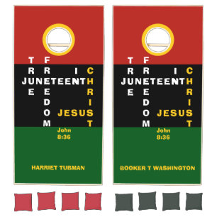 Christian JUNETEENTH Cornhole Set