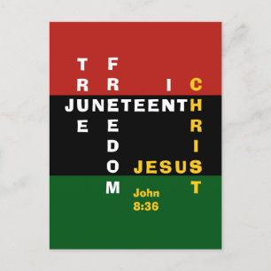 Christian JUNETEENTH  Postcard