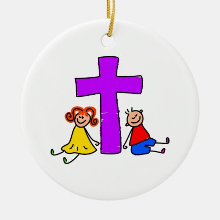 Christian Kids Ceramic Ornament