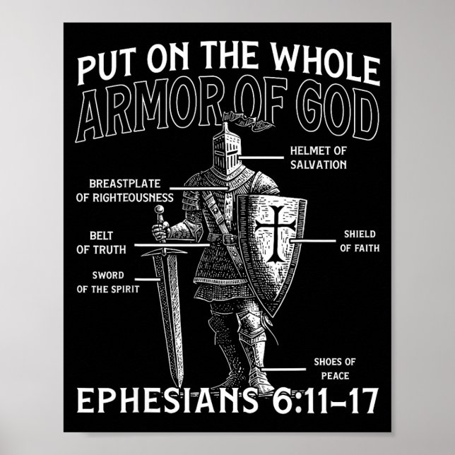 Christian Knights Templar Medieval Knight Armor Of Poster (Front)