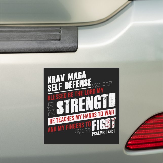 Christian Krav Maga Self-Defense Car Magnet (In Situ)