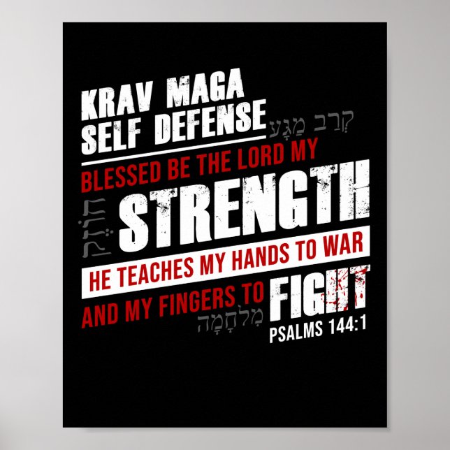 Christian Krav Maga Self-Defense: The LORD Teaches Poster (Front)