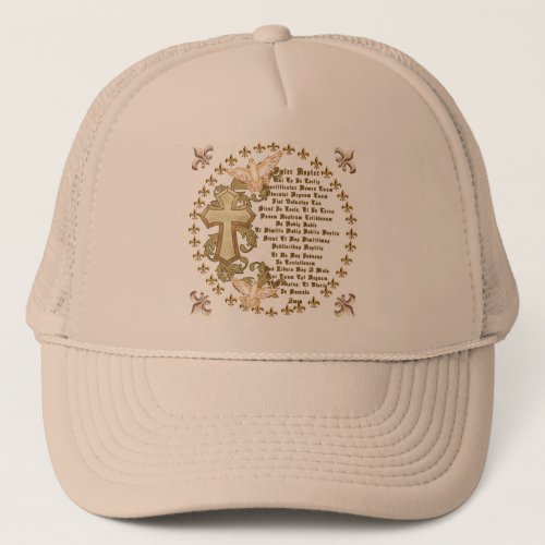 Christian Latin Lords Prayer Trucker Hat