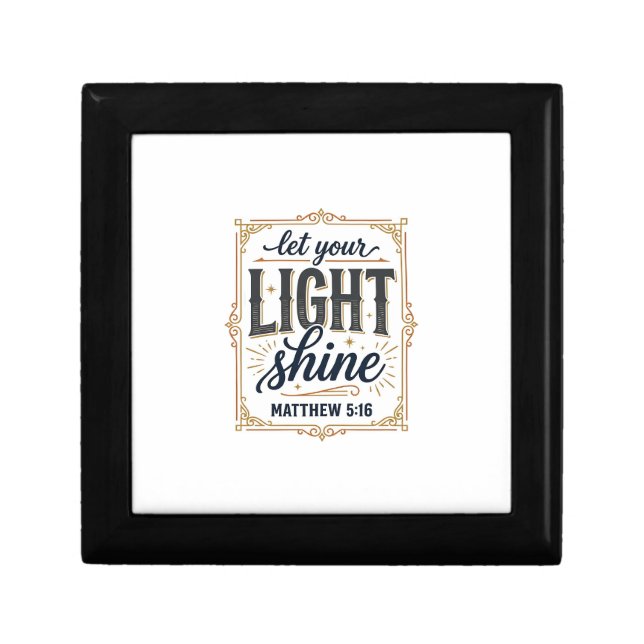 Christian Let Your Light Shine Matthew 5_16 Design Gift Box (Front)