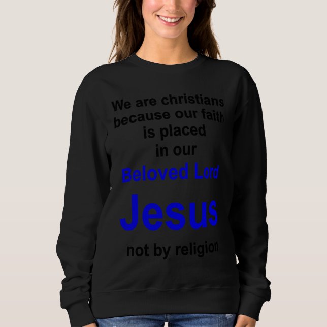 Christian lifestyle Multilingual Series English ve Sweatshirt (Front)