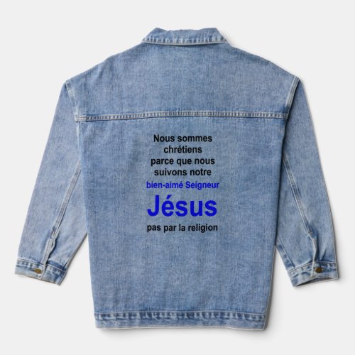 Christian lifestyle Multilingual Series French ver Denim Jacket