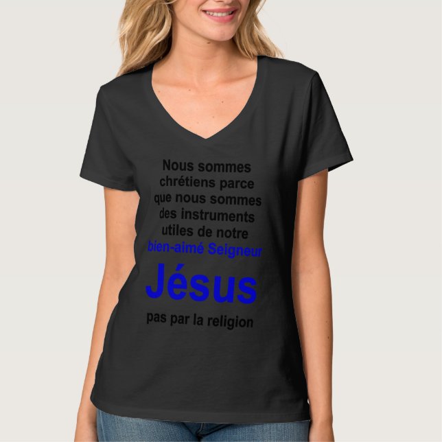 Christian lifestyle Multilingual Series French ver T-Shirt (Front)