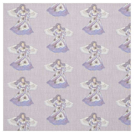 Christian lily flower angel fabric