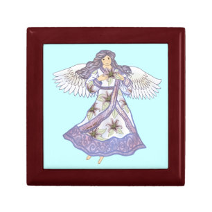 Christian lily flower angel gift box