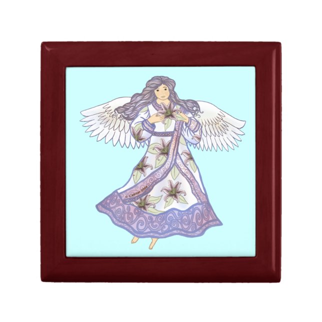 Christian lily flower angel gift box (Front)