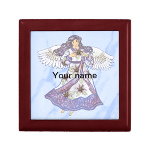 Christian lily flower angel gift box