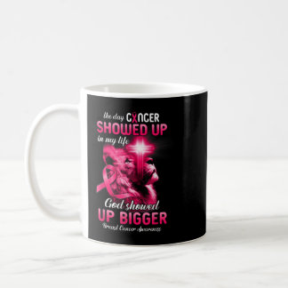Christian Lion Cross Pink Ribbon Breast Cancer Awa Coffee Mug