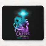 Christian Lion Cross Religious Bible Verse Suicide Mouse Pad<br><div class="desc">Christian Lion Cross Religious Bible Verse Suicide Awareness</div>