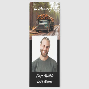Christian Log Haul Driver Memorial Keepsake Bookmarks