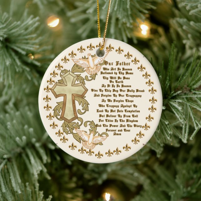 Christian Lords Prayer  custom ornament (Tree)