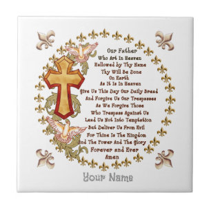 Christian Lords Prayer tile