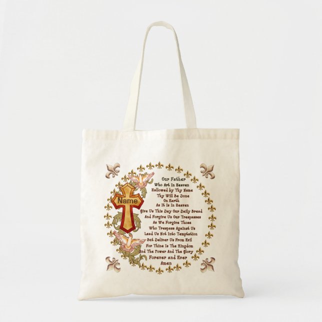 Christian  Lords Prayer  Tote Bag (Front)