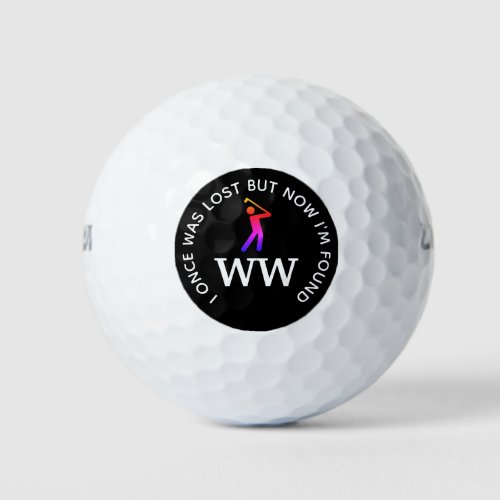 Christian LOST AND FOUND Monogram Golf Balls