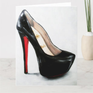 Red Bottom Heels Louboutin Classic Black Pumps Poster, Zazzle