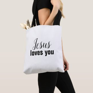 Christian love, customizable tote bag