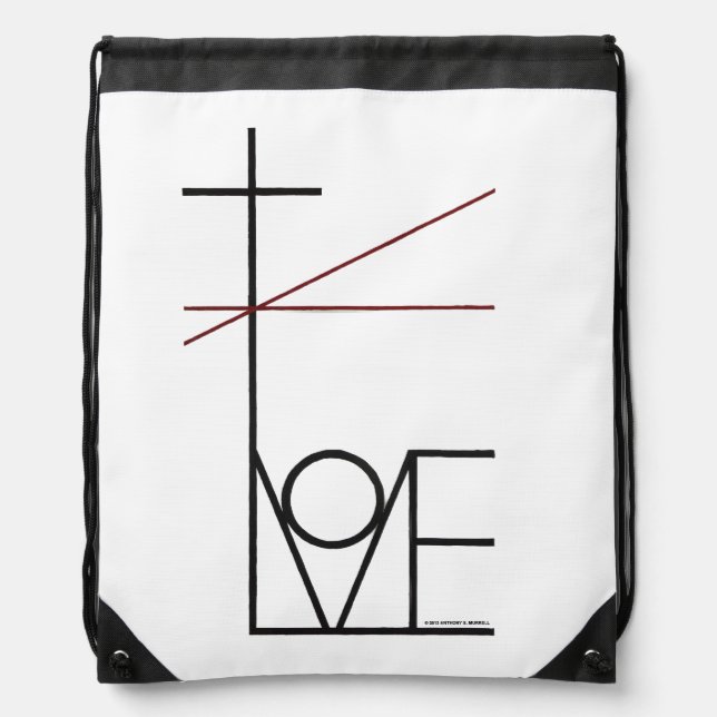 Christian Love Drawstring Backpack (Front)
