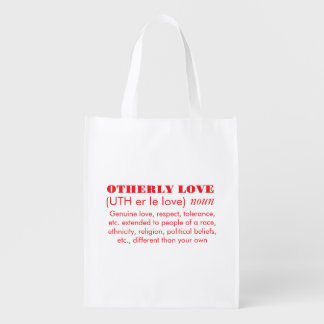 Christian love for all races grocery bag