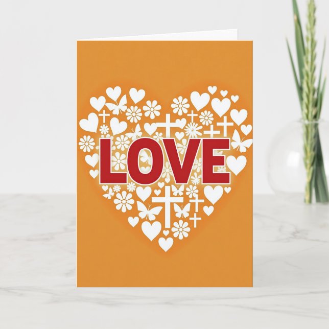 Christian Love Heart Card (Front)