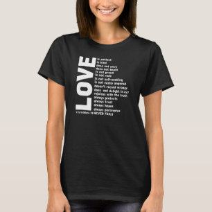 Christian Love Is Patient 1 Corinthians 13 Bible V T-Shirt