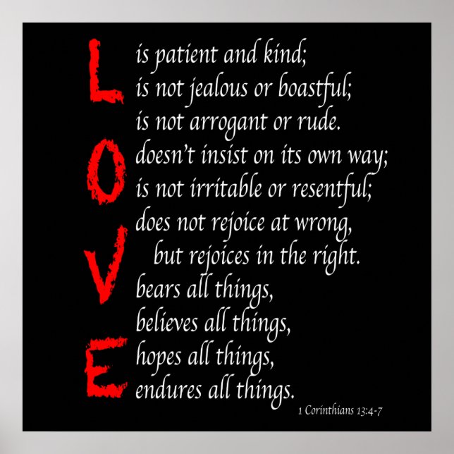 Christian LOVE Verses - Blood of Christ - black - Poster (Front)