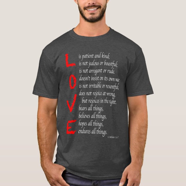 Christian LOVE Verses - Blood of Christ - T-Shirt (Front)
