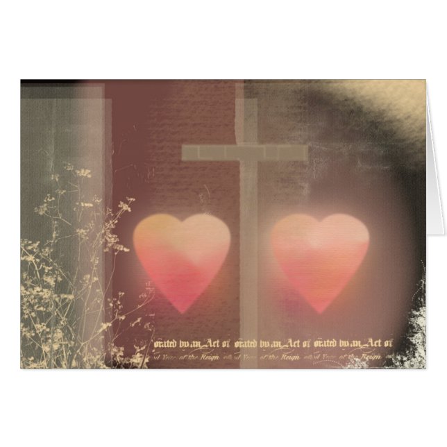 Christian love wedding card (Front Horizontal)