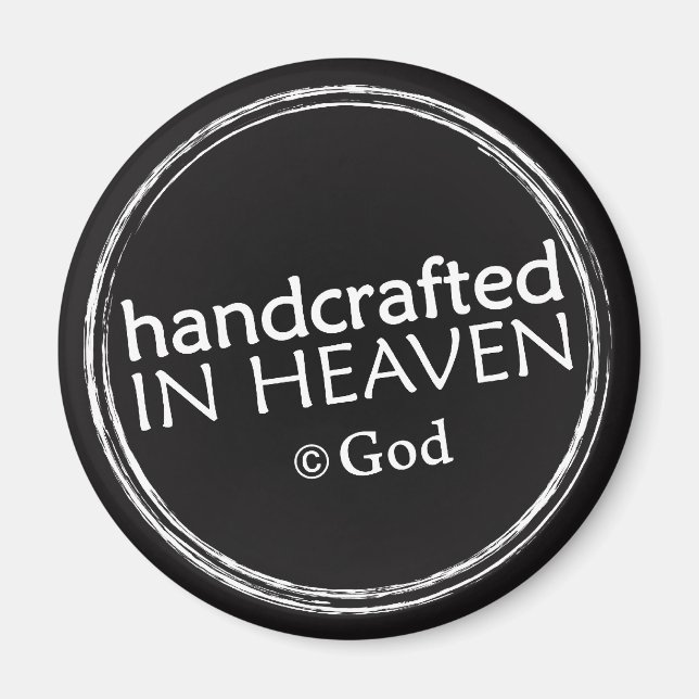 Christian magnet: Handcrafted in Heaven Magnet (Front)