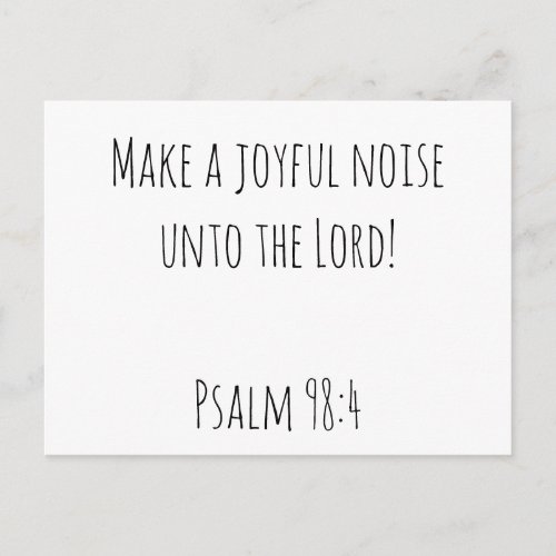 Christian Make a Joyful Noise Postcard