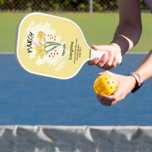 Christian MARCH Birth Month Flower Daffodil Pickleball Paddle