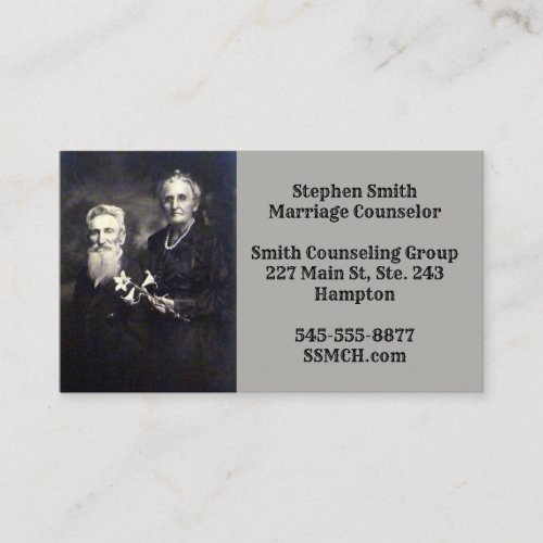 CHRISTIAN MARRIAGE COUNSELOR VINTAGE OLD COUPLE BUSINESS CARD