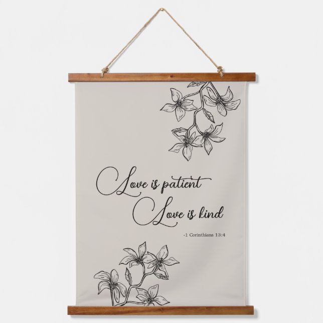 Christian Marriage Couples Bible Verse Hanging Tapestry (Front)