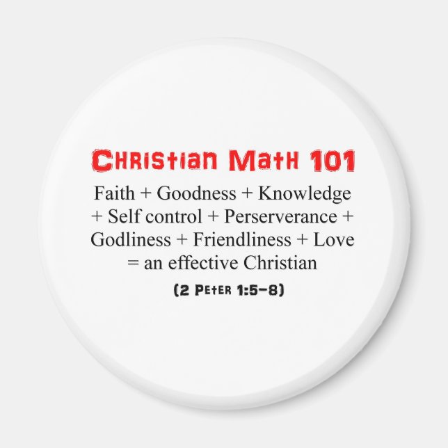 Christian Math 101 Magnet (Front)