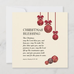 Christian | MAY THE LORD BLESS YOU | Christmas Holiday Card | Zazzle
