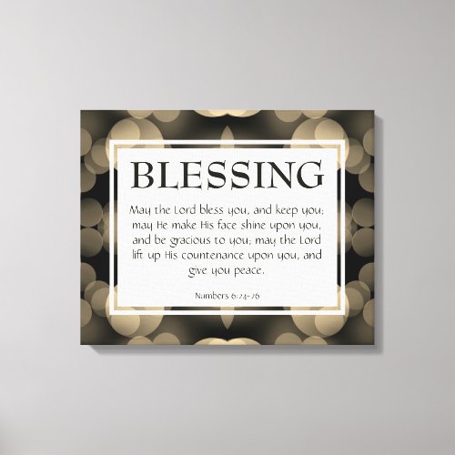 Christian MAY THE LORD BLESS YOU Numbers 624_26 Canvas Print