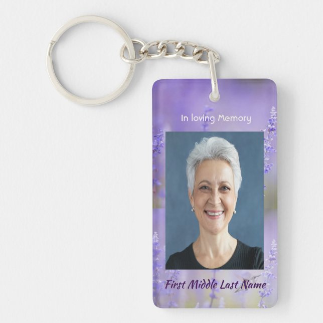 Christian Memorial Celebration of Life Keepsake  Keychain (Front)