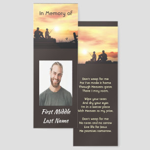 Christian Memorial Father Son Fishing Fisherman Bookmarks