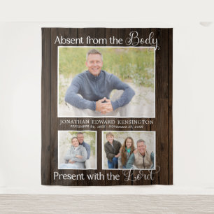 Christian Memorial Funeral Photo Remembrance Tapestry